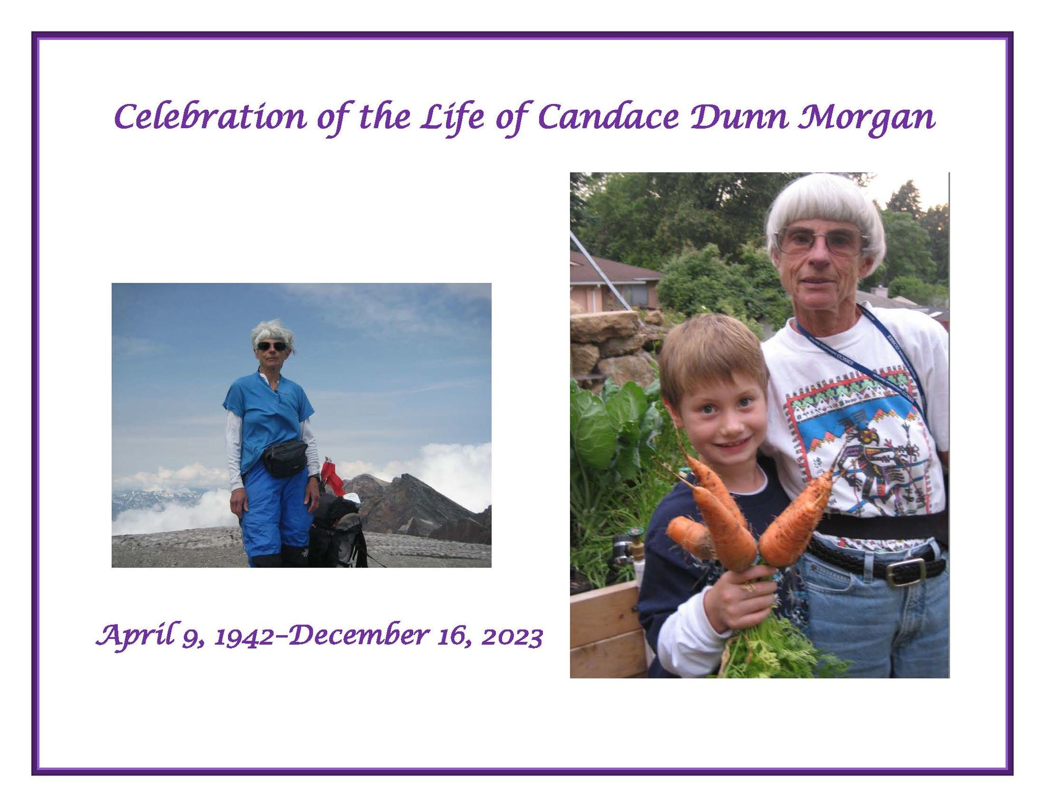Celebration of life of Candy Morgan