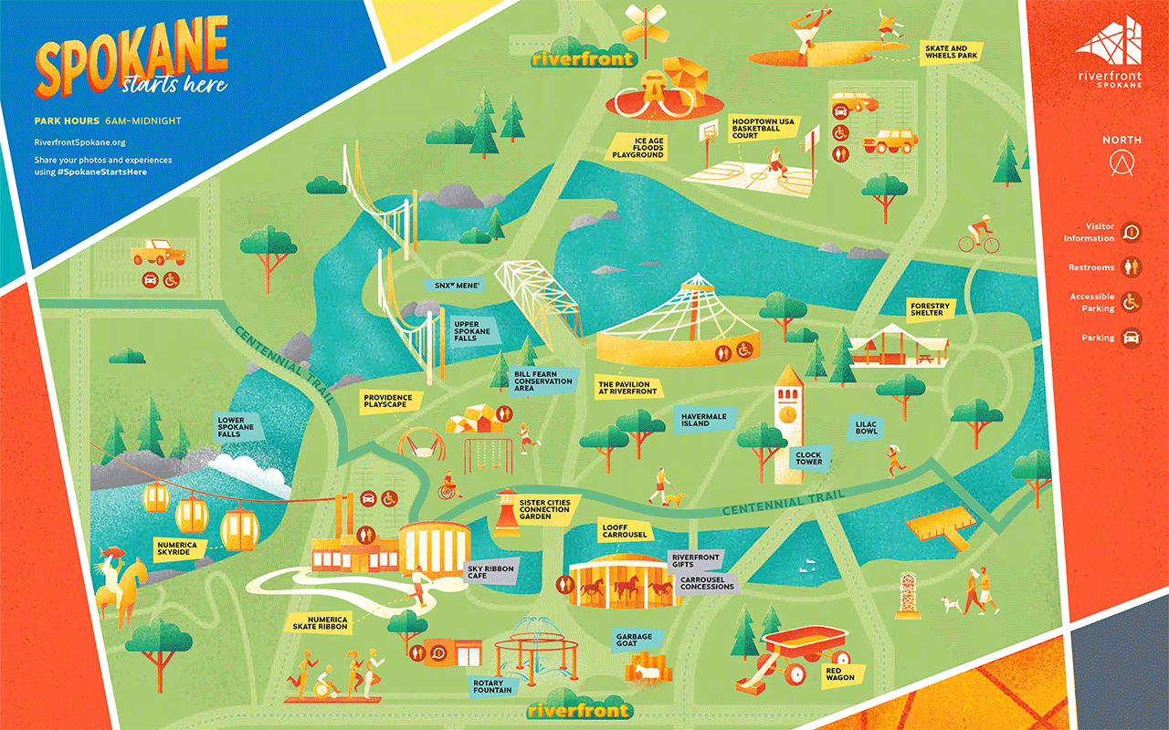 Riverfront Map, Spokane, WA